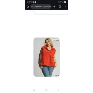 Umgee micro corduroy color block shacket